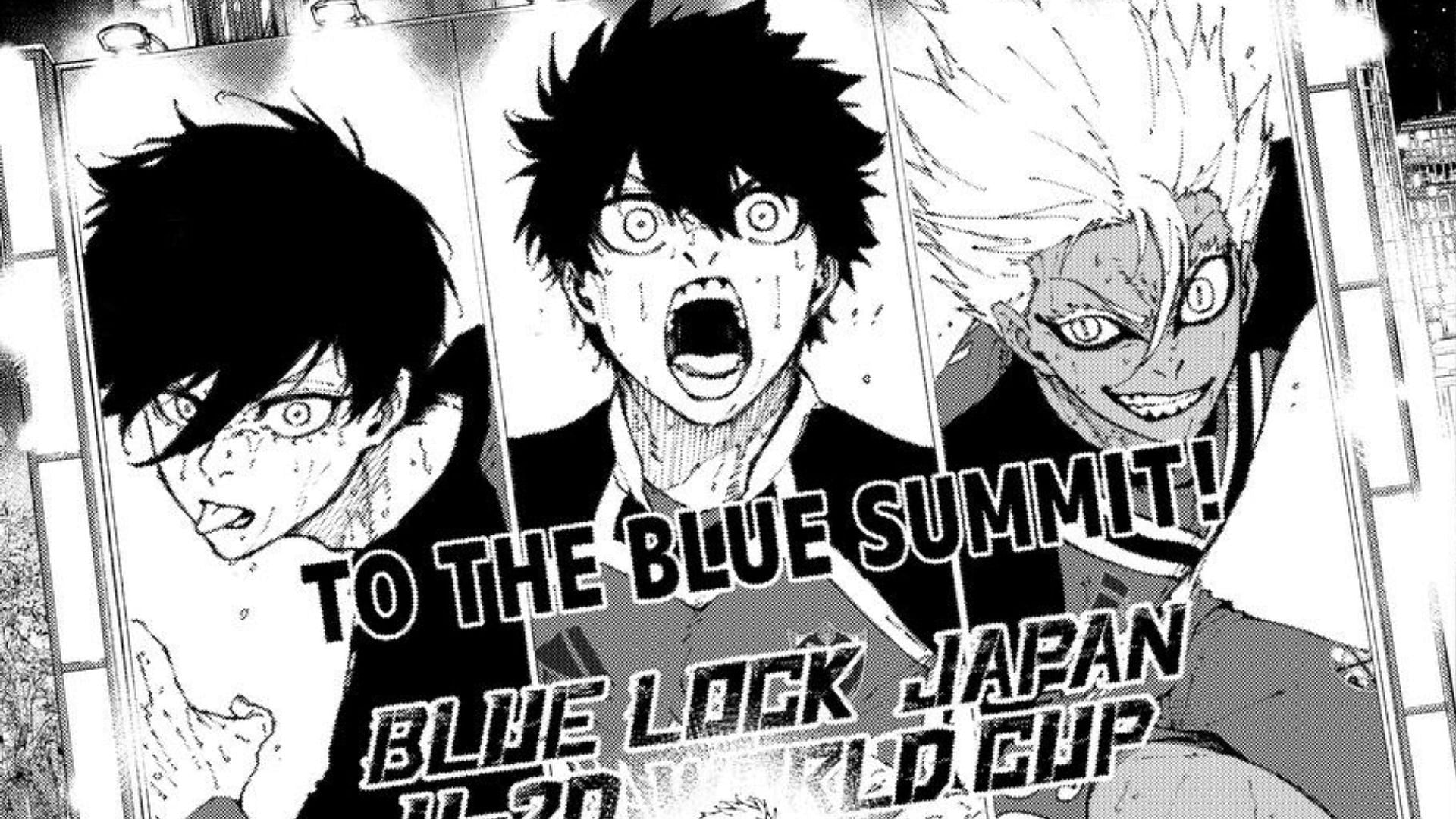 Rin, Isagi, and Shidou as seen in Blue Lock (Image via Kodansha)